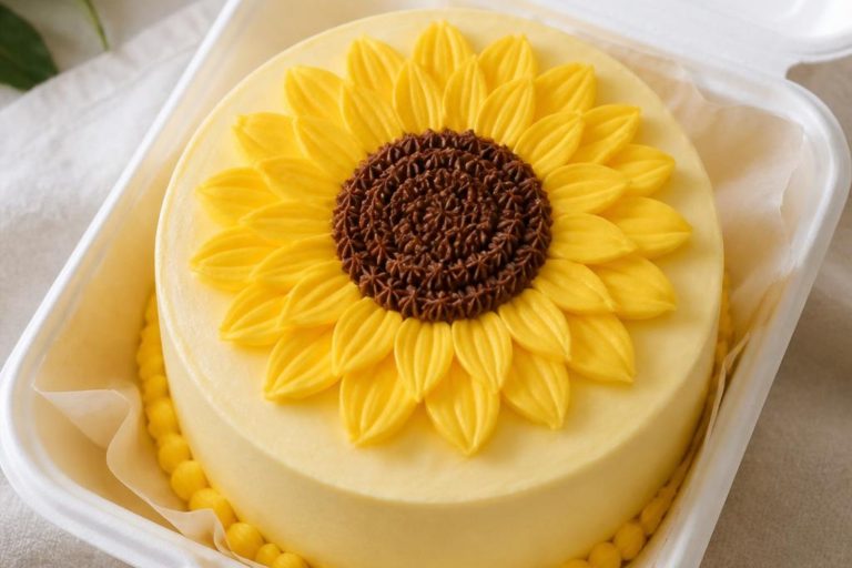 sunflower bento cakes