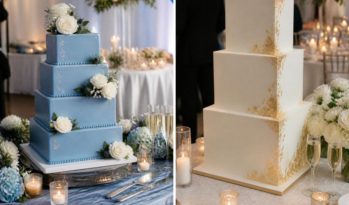 Modern Square Wedding Cake Designs You'll Love