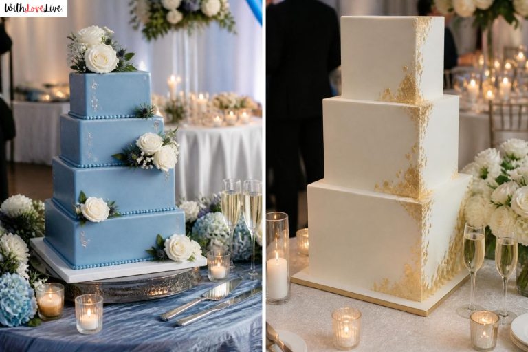 Modern Square Wedding Cake Designs You'll Love