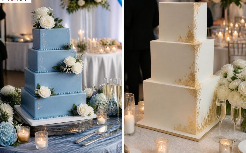 Modern Square Wedding Cake Designs You'll Love